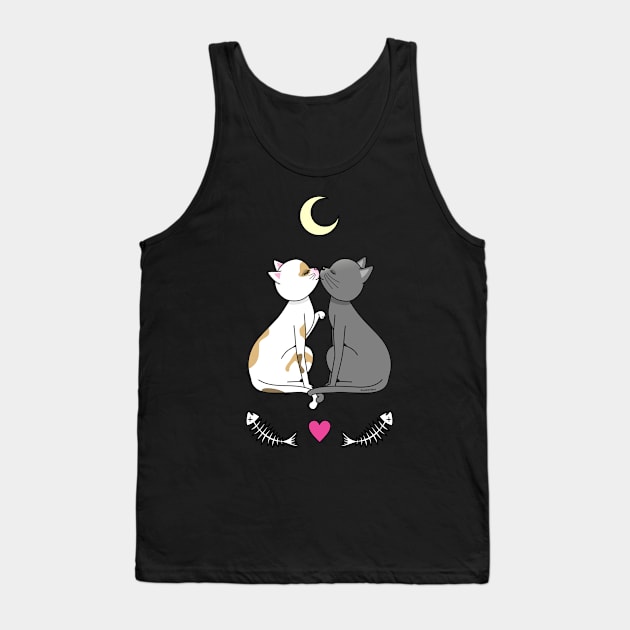 Cats in love kawaii Tank Top by Pendientera